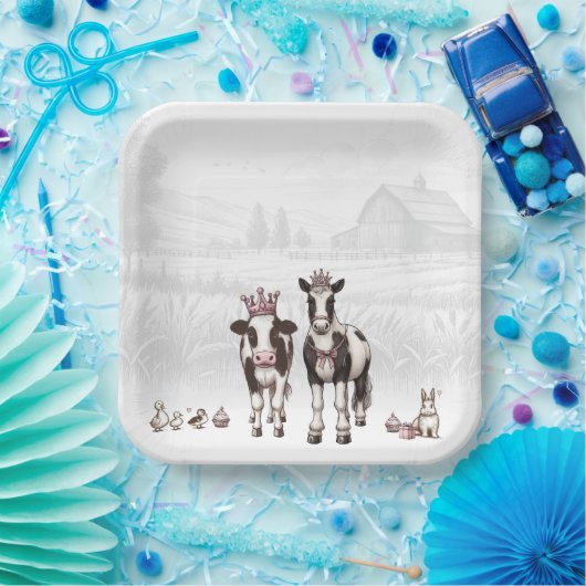 Prinses Dieren Verjaardagsfeest Papieren Bordje (Feest)