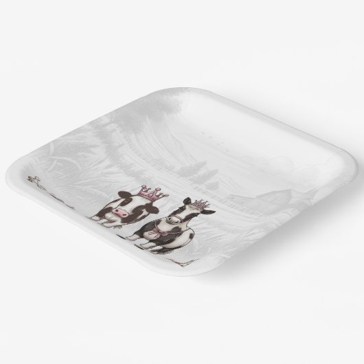 Prinses Dieren Verjaardagsfeest Papieren Bordje (Gebogen)