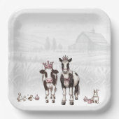 Prinses Dieren Verjaardagsfeest Papieren Bordje (Voorkant)