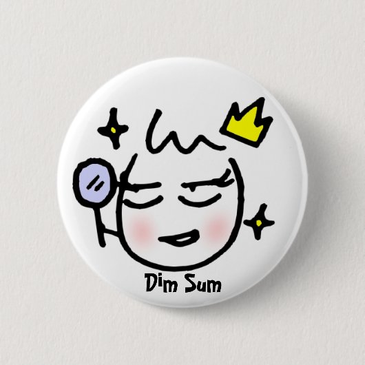 prinses, Dim Sum Ronde Button 5,7 Cm (Voorkant)