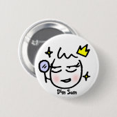 prinses, Dim Sum Ronde Button 5,7 Cm (Voorkant /achterkant)
