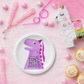 Prinses Dinosaurus Meisjes Verjaardagsfeest Papieren Bordje (Feest)
