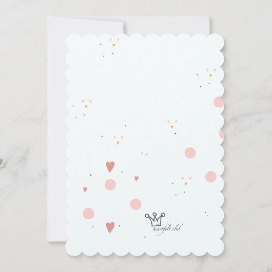 Prinses Dinosaurus Verjaardagsfeest Uitnodiging (Achterkant)