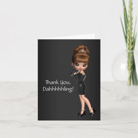 Prinses Diva bedankkaartjes Bedankkaart (Voorkant)