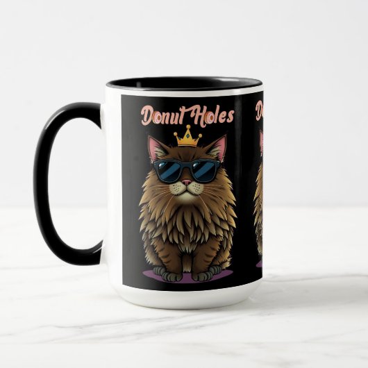 Prinses Donut - Donut Gaten Zwart Mok (Links)