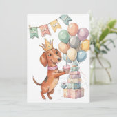 Prinses Doxie digitale download feest uitnodiging (Staand voorkant)