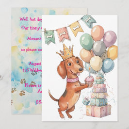 Prinses Doxie digitale download feest uitnodiging