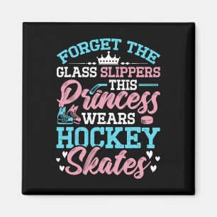 Prinses Draagt Hockeyschaatsen Liefhebber IJshocke Magneet