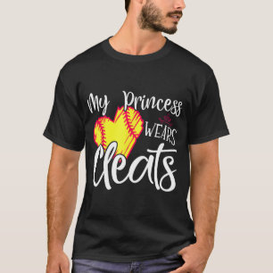 prinses draagt kleren softbal mam vader honkbal pl t-shirt
