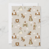 Prinses & Draak Boho Sprookje Meisje Verjaardag Kaart (Achterkant)