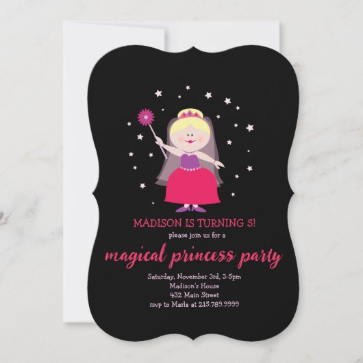 PRINSES DRESS UP BLOND HUIS Verjaardagsfeest Kaart (Voorkant)