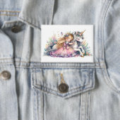 Prinses Eenhoorn Pastel Sprookje Fantasie Button (Insitu)