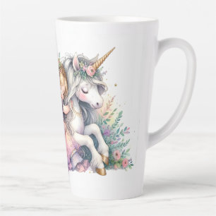 Prinses Eenhoorn Pastel Sprookje Fantasie Latte Mok
