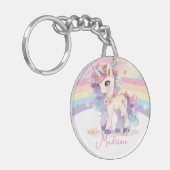  prinses eenhoorn regenboog sleutelhanger (Voorkant Links)