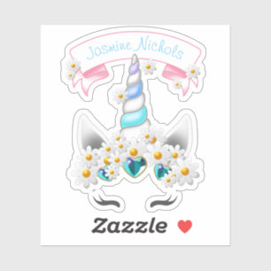  Prinses Eenhoornkroon met jade juwelen Sticker