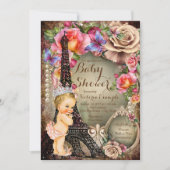  Prinses Eiffeltoren Baby shower Kaart (Voorkant)