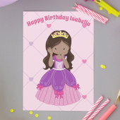  prinses Eigen hispanisch meisje Roze verjaardag Kaart