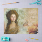 Prinses Elizabeth met bloemen en vlinder Tissuepapier (Craft)