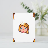 prinses emoji briefkaart (Staand voorkant)