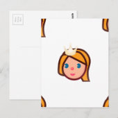 prinses emoji briefkaart (Voorkant / Achterkant)