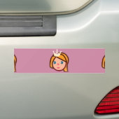 prinses emoji bumpersticker (Op auto)