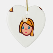 prinses emoji keramisch ornament (Rechts)