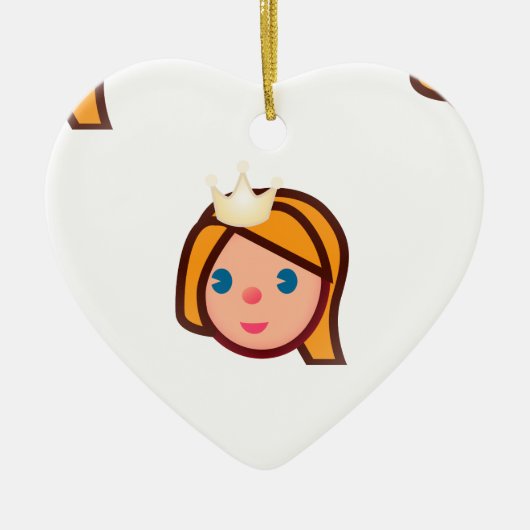 prinses emoji keramisch ornament (Voorkant)