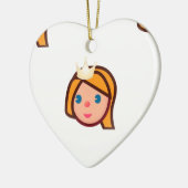 prinses emoji keramisch ornament (Links)