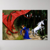 Prinses en de draak 12 x 8 Poster (Voorkant)