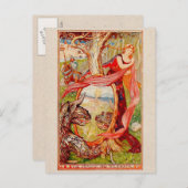 Prinses en de draak geïllustreerd briefkaart (Voorkant / Achterkant)