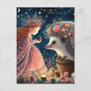 Prinses en de Hedgehog Fantasy Briefkaart