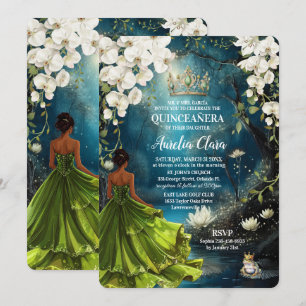 Prinses en de Kikker Sterrennacht Quinceanera 16 Kaart