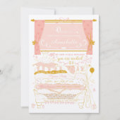 Prinses en de Pea Slumber Party Uitnodiging (Voorkant)