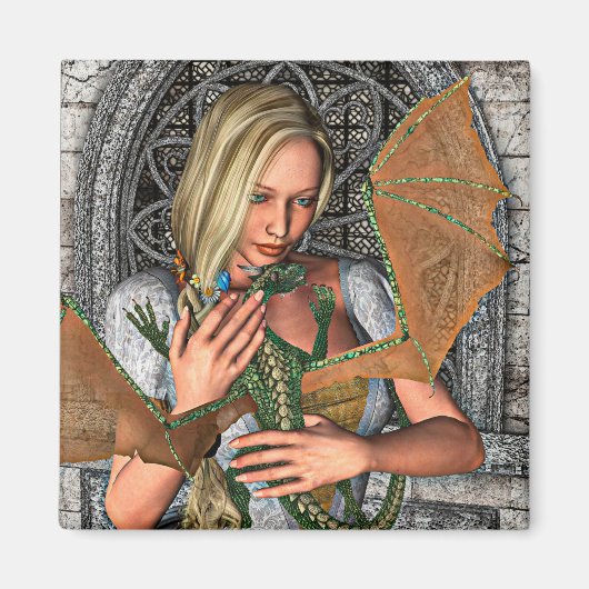 Prinses en Draak Magneet (Voorkant)