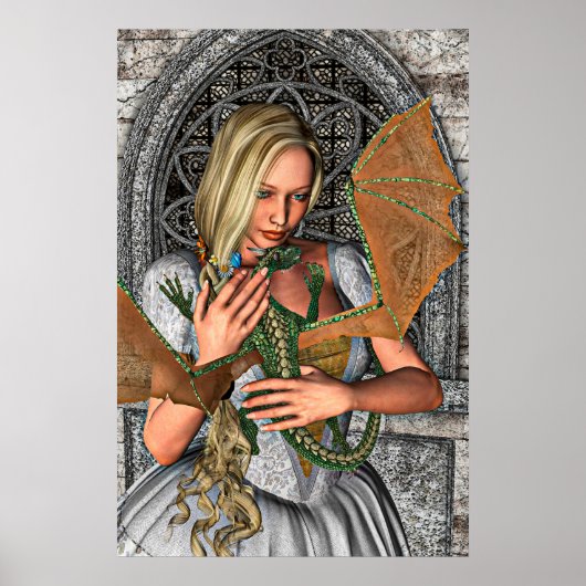 Prinses en Draak Poster (Voorkant)