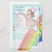 Prinses en Eenhoorn Stationery Briefpapier (Voorkant / Achterkant)
