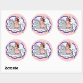 Prinses en Eenhoorn Sticker (Vel)