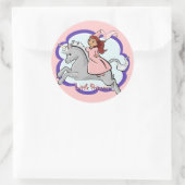 Prinses en Eenhoorn Sticker (Tas)