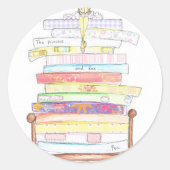 prinses en erwt ronde sticker (Voorkant)