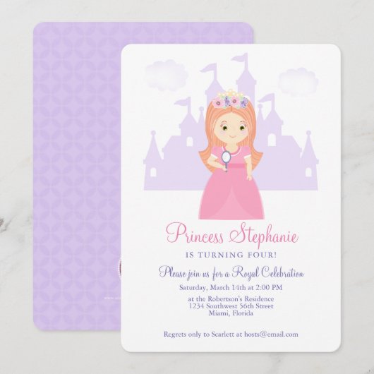 Prinses en Haar Magische Spiegel Kaart (Voorkant / Achterkant)