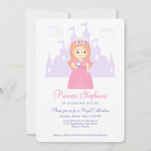 Prinses en Haar Magische Spiegel Kaart (Voorkant)