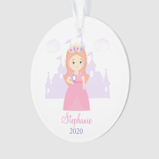 Prinses en Haar Magische Spiegel Ornament (voorkant)