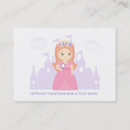 Prinses en haar magische spiegel speeldatum contactkaartje