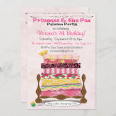 Prinses en het Pea Pajama verjaardagsfeestje Kaart (Voorkant / Achterkant)