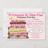 Prinses en het Pea Pajama verjaardagsfeestje Kaart (Voorkant)
