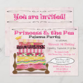 Prinses en het Pea Pajama verjaardagsfeestje Kaart (Voorkant / Achterkant)