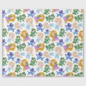 prinses en huisdieren cadeaupapier (Vlak)