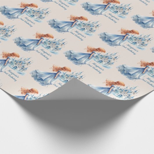 Prinses en kasteel cadeaupapier (Hoek)