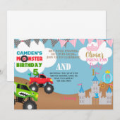 Prinses en monstervrachtwagens zijn uitgenodigd. kaart (Voorkant / Achterkant)