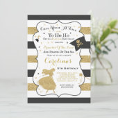 Prinses en piraat verjaardagsuitnodiging kaart (Staand voorkant)